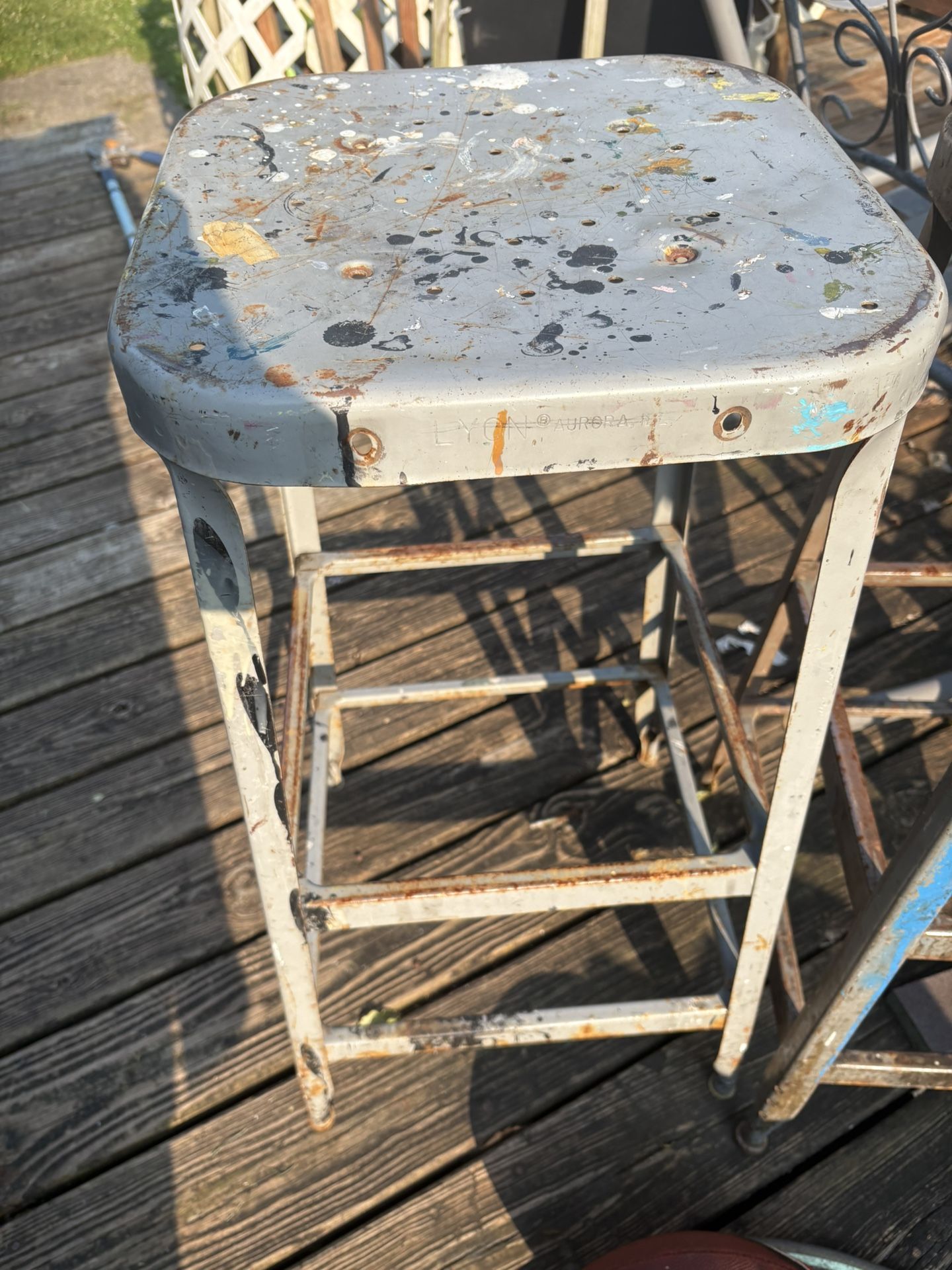 Vintage Lyon Steel Industrial Stools