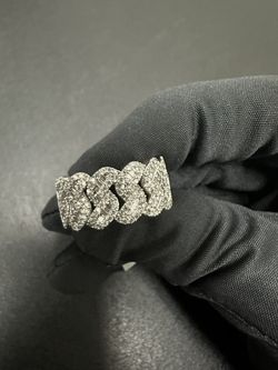 10K Cuban Diamond Ring With Natural VS diamonds