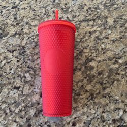 Red Studded Starbucks Cup