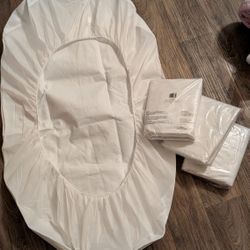 Four Fitted Waterproof Crib Sheets