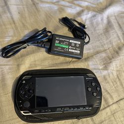 Modded Black PSP 2001 w/ Charger and Padded Case