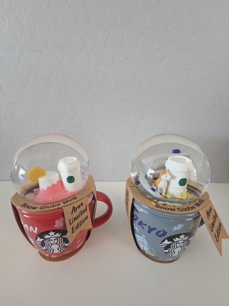 Starbucks Japan limited Edition Snow Globe Mugs