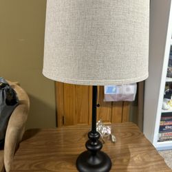 Black Lamp With 15” Shade 
