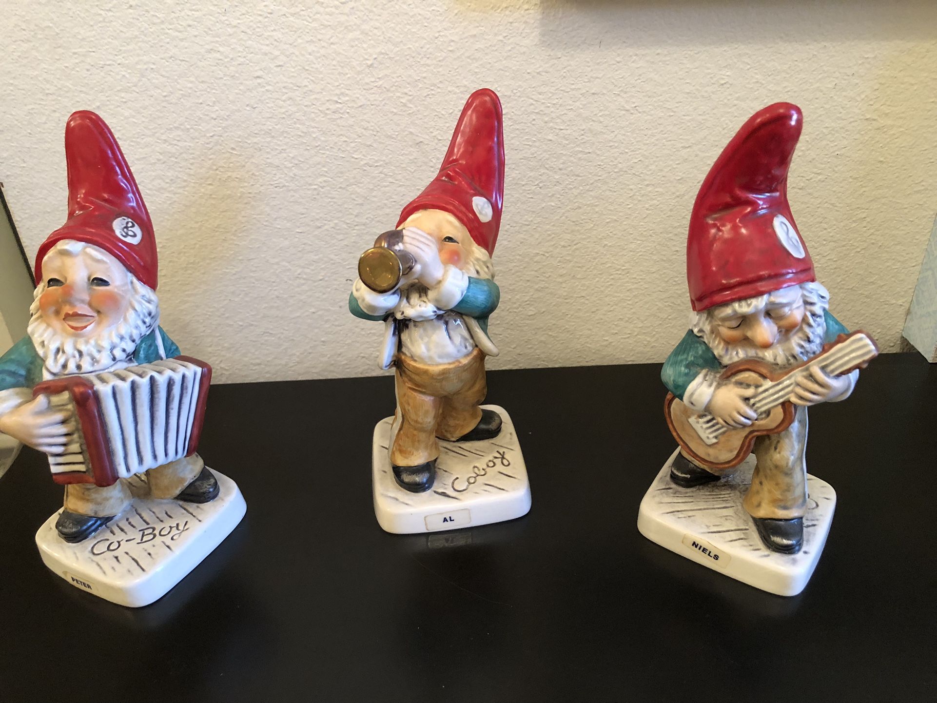 Co-Boy “Musical” Figures, Accordion, Trumpet And Guitar 