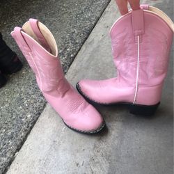 Girls Size 2-3 Pink Cowgirl Boots