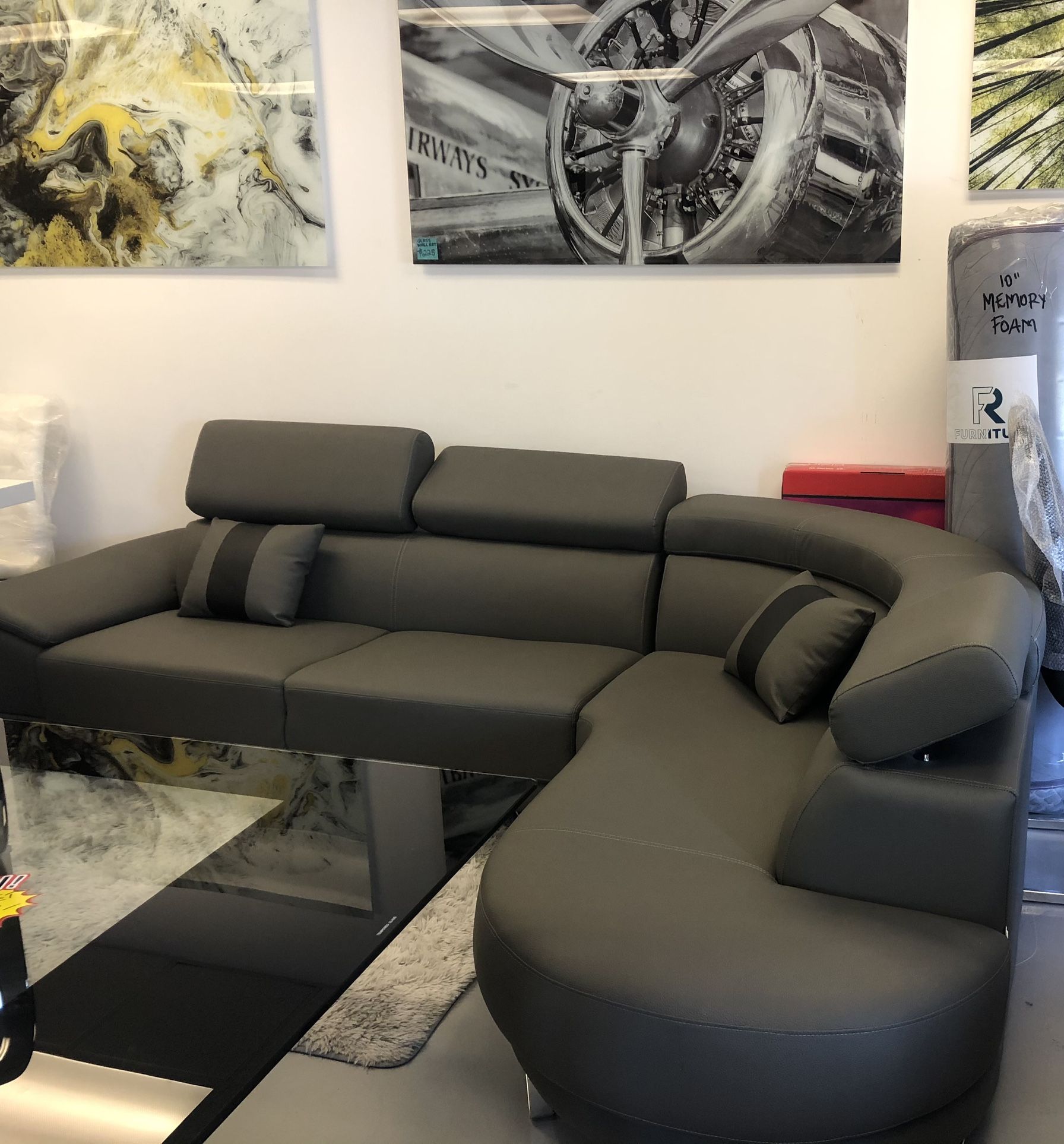 New Grey sectional 🎉we finance just $39 down payment