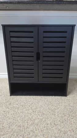 Black Wall Mounted Storage Cabinet