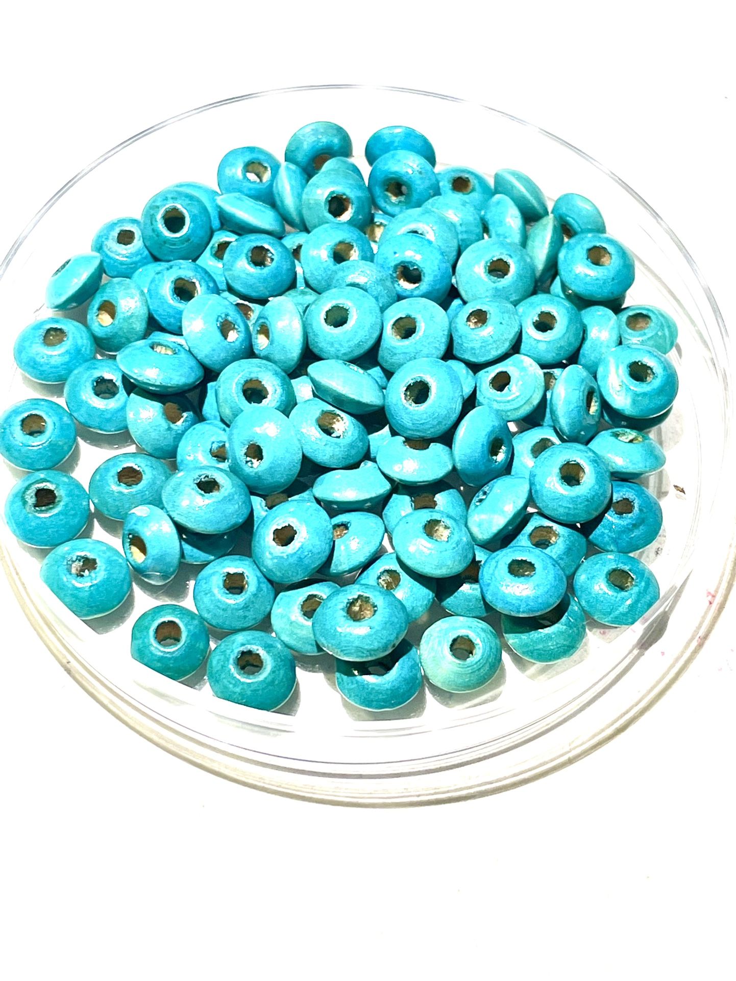Turquoise Wooden Beads