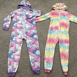 Size 10/12 Fleece Onesie Pajamas 