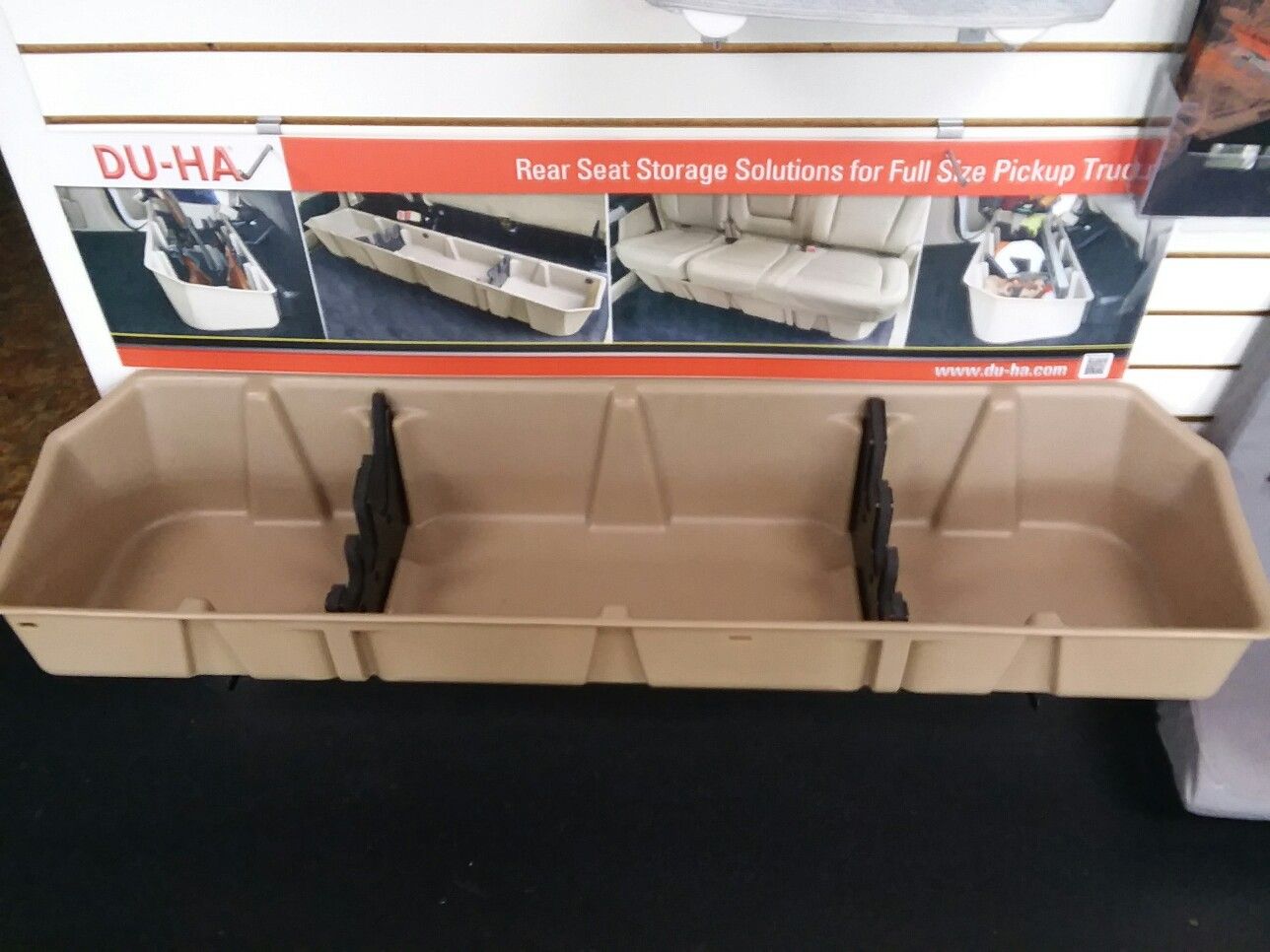 Chevy truck rear seat storage solution