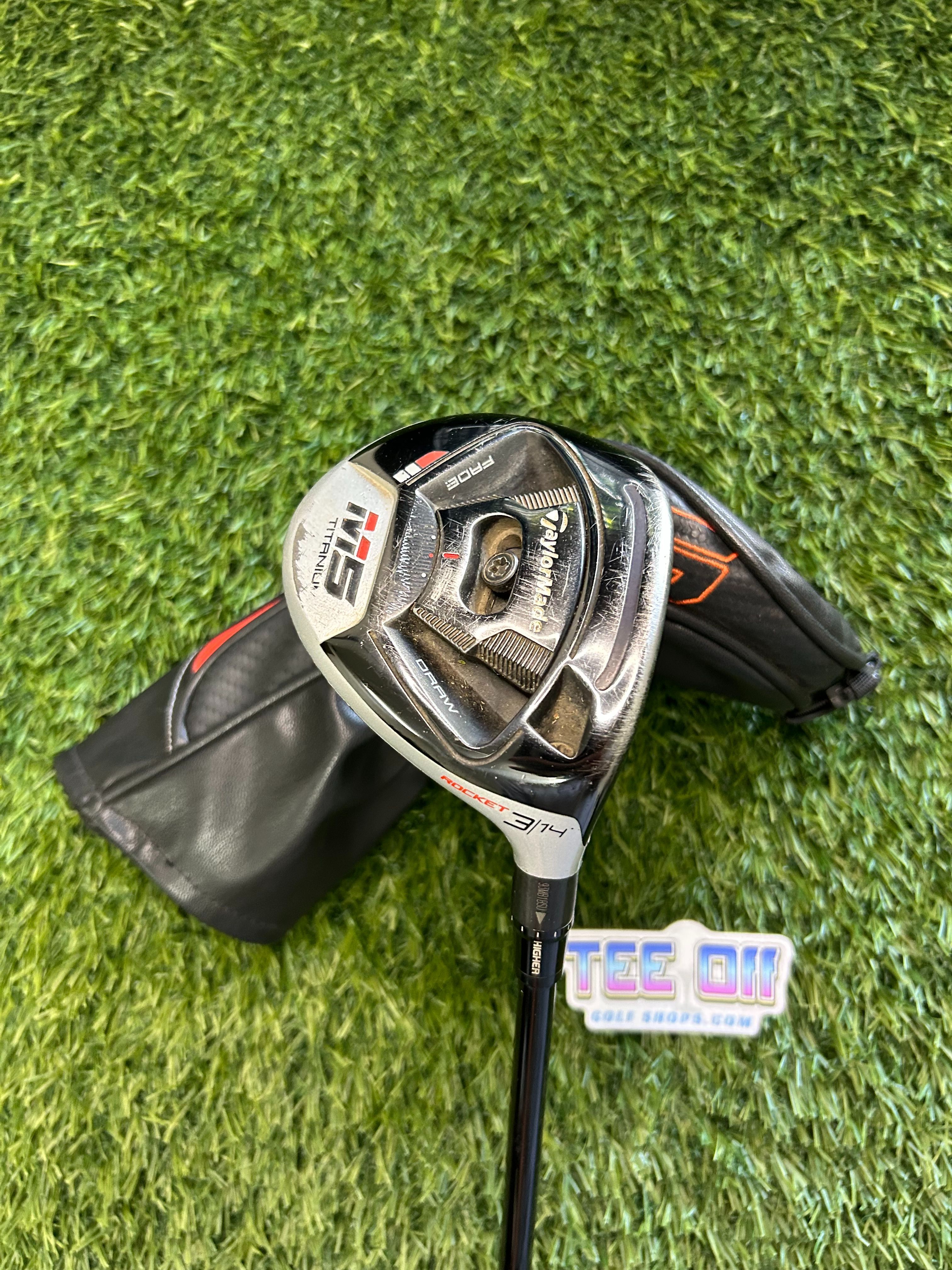 TaylorMade M5 Titanium Rocket 3W 14 Loft Atmos Stiff Flex Winn Grip RH