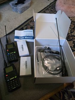 Baofeng UV-5G Plus GMRS Radio 2-Pack Bundle – Like New Complete Kit