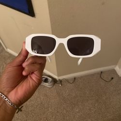 White Prada Sunglasses 