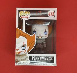 Funko Pop IT Pennywise With Boat #472 Movies Vinyl Figure New In Box