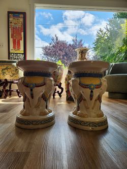 Chinese Export Porcelain Garden Stools Pair