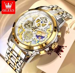 Relojes OLEVS 9947 para Hombre, Marca de Lujo Original, Reloj de Cuarzo Resistente al Agua