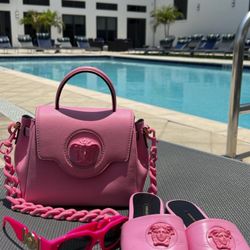 Pink versace bag 