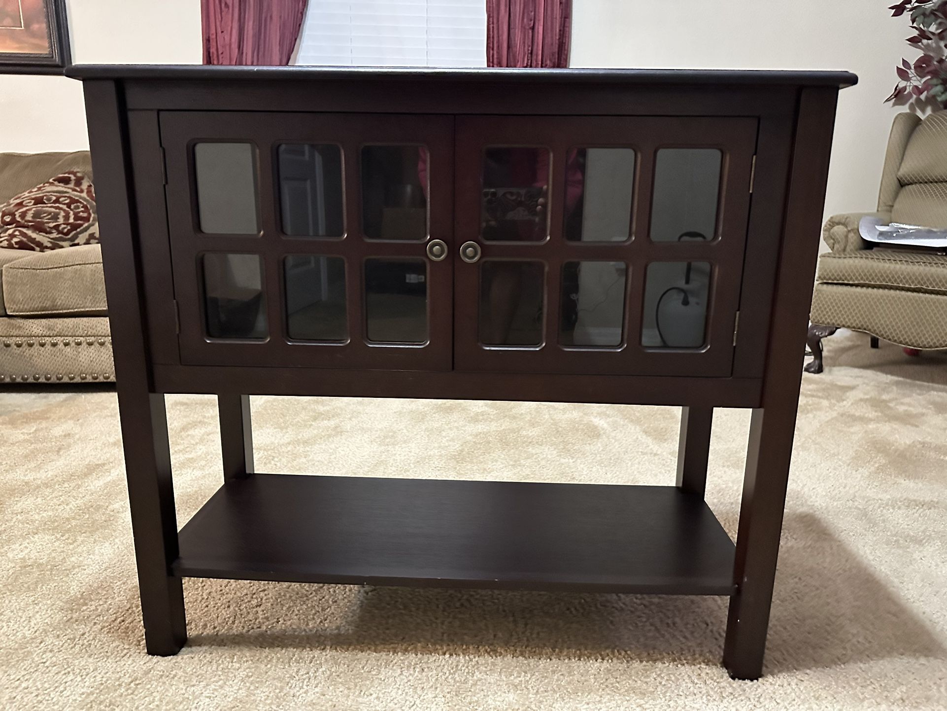 Dark Wood Console Table