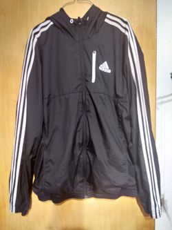 Adidas hooded/lined Windbreaker