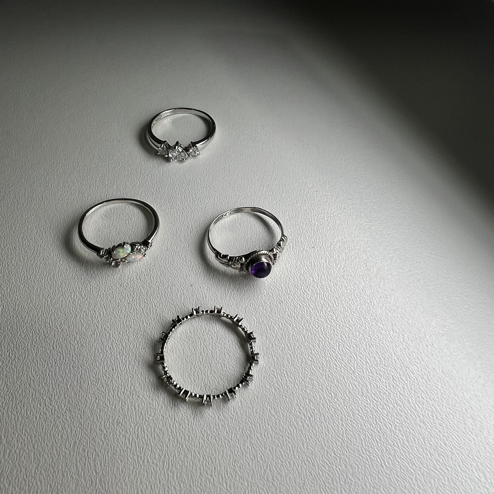 Ring 4 (four) 925 Rings - size 7/8 925