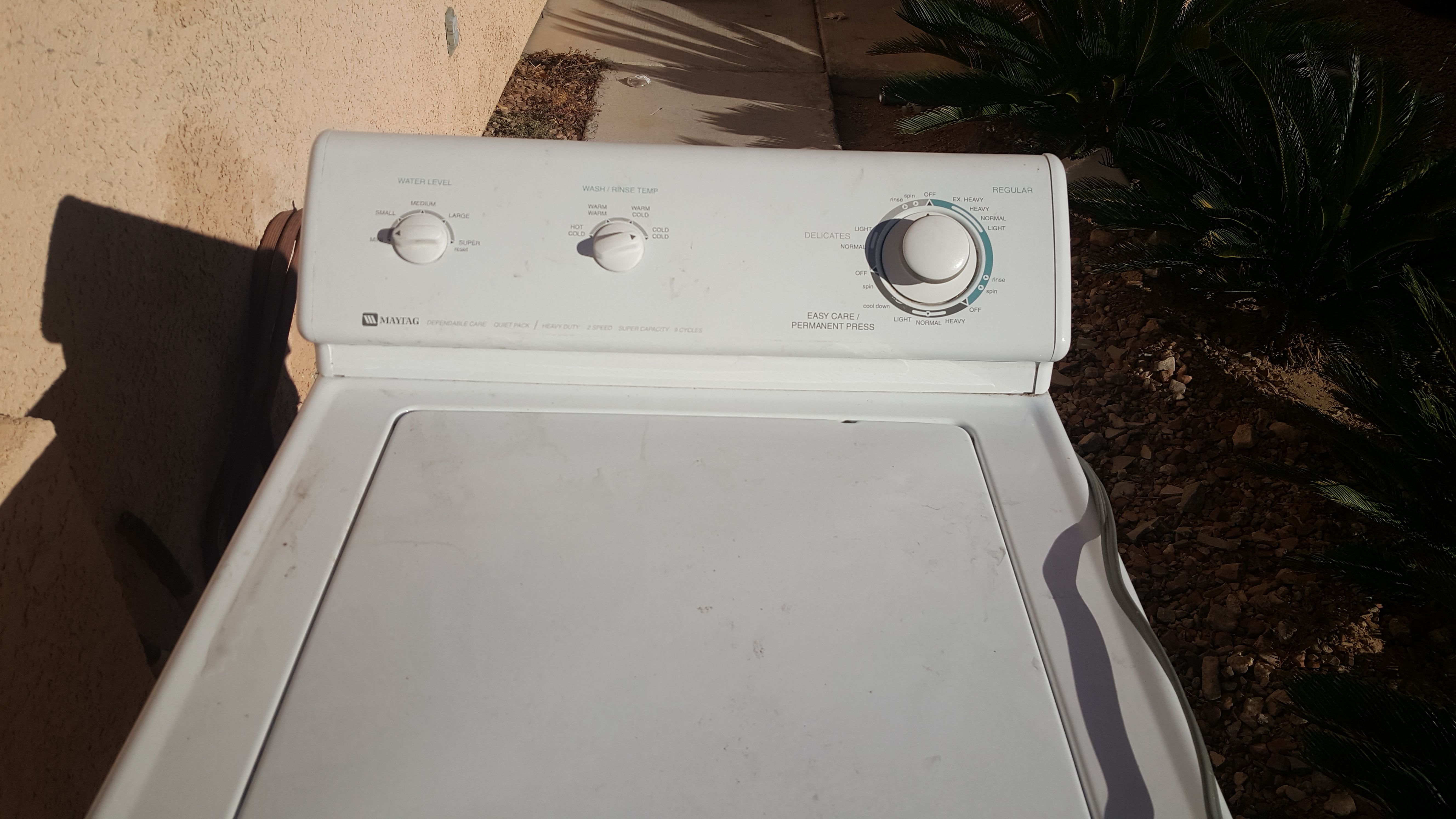 Maytag dependable care quiet pack/ heavy duty 2 speed super capacity 9