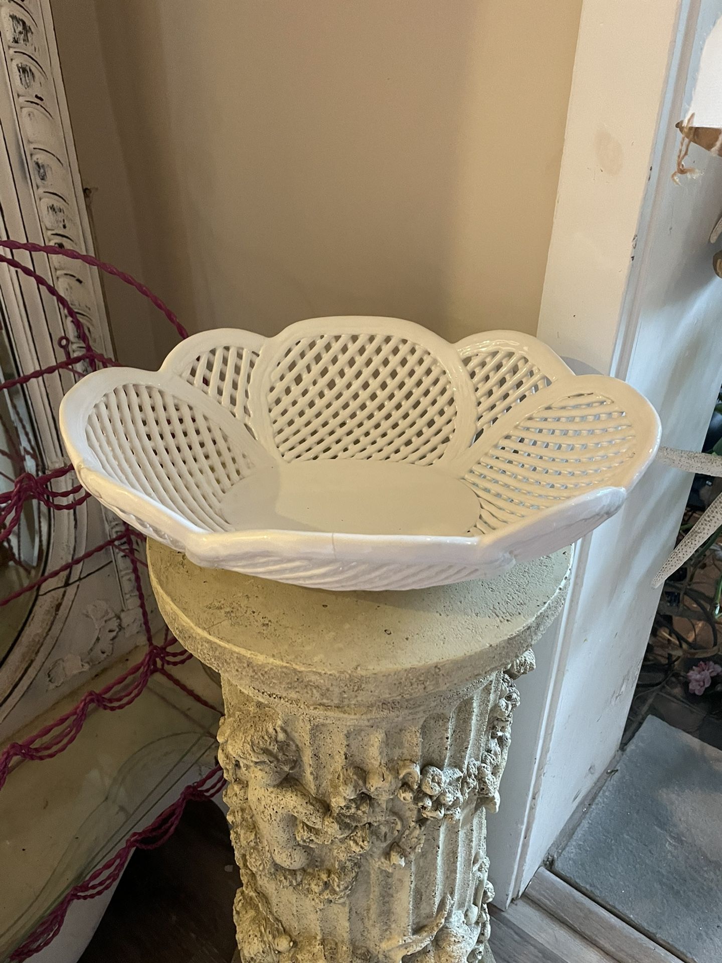 Woven Ceramic Bread Basket