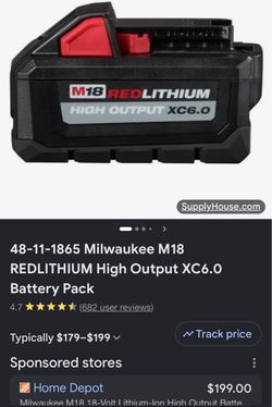 Milwaukee M18 REDLITHIUM High Output XC6.0 Battery