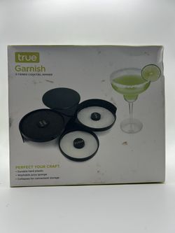 True Garnish 3-tiered Cocktail Rimmer Brand New In Box