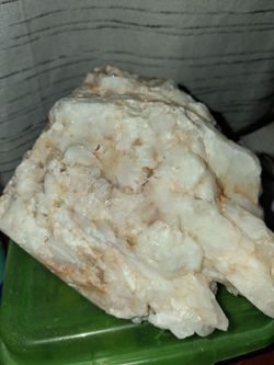 Milky quartz crystal rocks