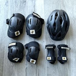 Unisex Rollerblade Full Protective Gear (Knee Pads, Elbow Pads, Wrist Guards, & Helmet)