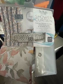 Floral Shower curtain 14 pcs