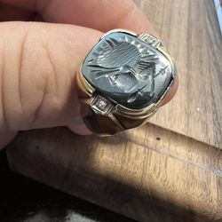 10k Roman Soldier Diamond Ring