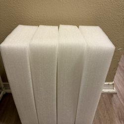 Set of four white foam blocks