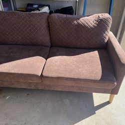 Brown Loveseat Couch – Excellent Condition/Barely Used