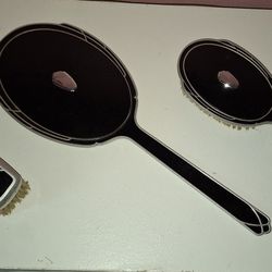 Vintage Mirror And Brush Set