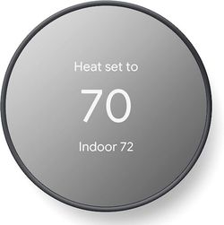 Google Nest Thermostat - Smart Thermostat for Home - Programmable Wifi Thermostat - Charcoal