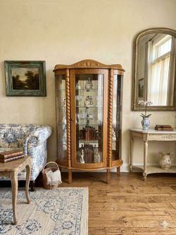 Vintage cabinet glass