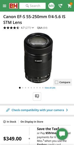 Canon EF-M 55-200mm f/4.5-6.3 IS STM Lens