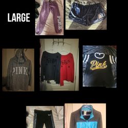 Ladies Sz Lg. Victoria Secret Pink Lot 