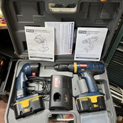 Ryobi Drill, Light And Charger Combination Case 