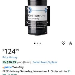 iSpring PMP5 Booster Pump for 75 GPD, 100 GPD Reverse Osmosis Water Filter System, Black