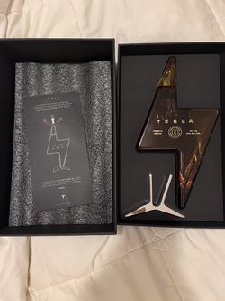 Collectible Tesla Tequila - EMPTY BOTTLE ONLY Because That’s Against The rules To Sell It full