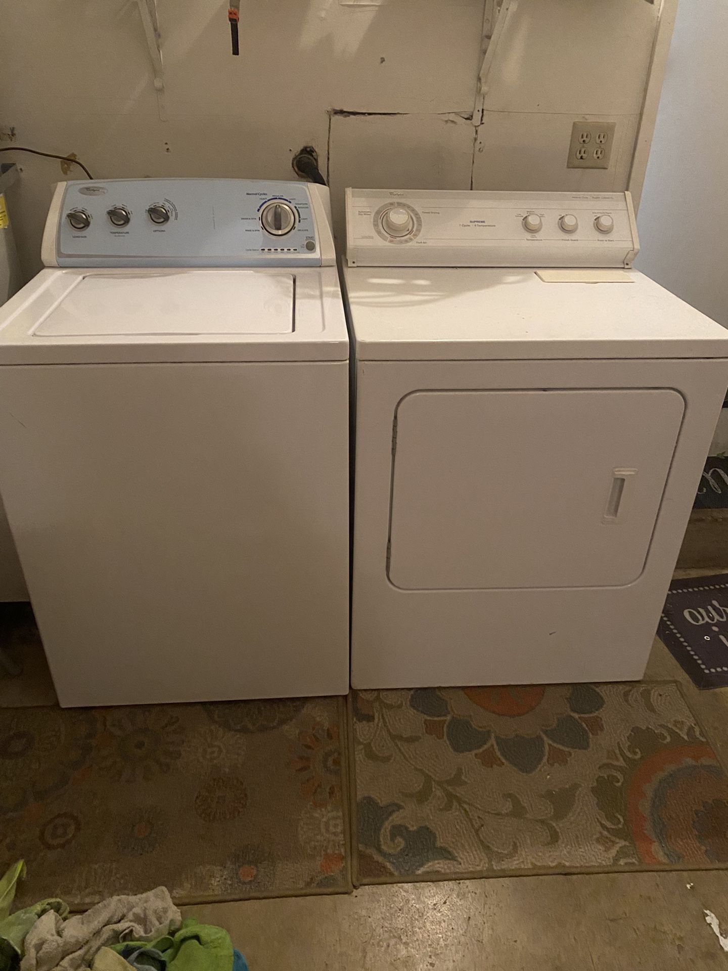 Whirlpool washer and dryer