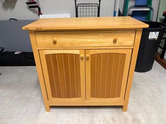 Wood Cabinet with Drawer and Double Doors