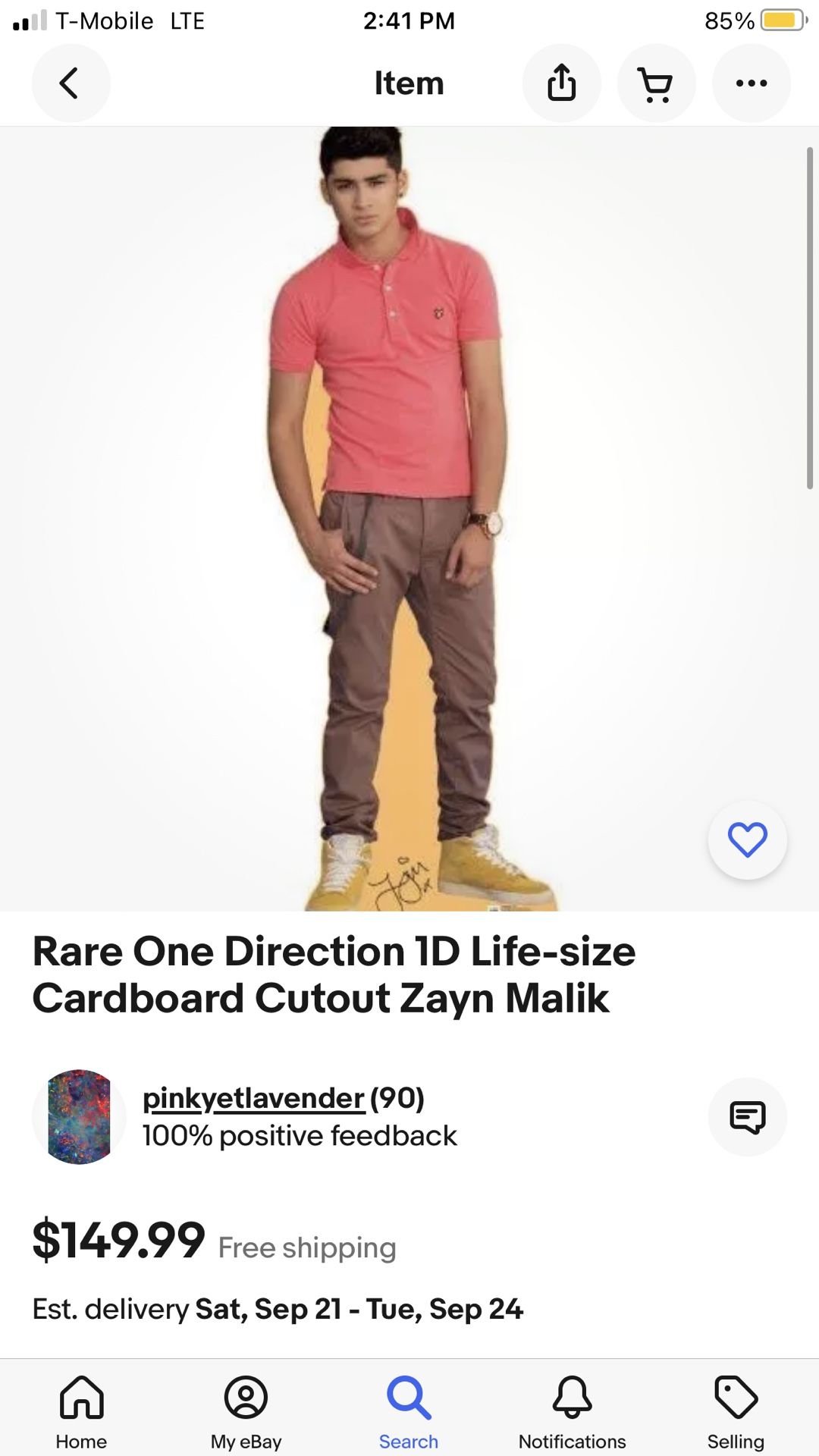 ISO One Direction Zayn Malik Cardboard Cutout