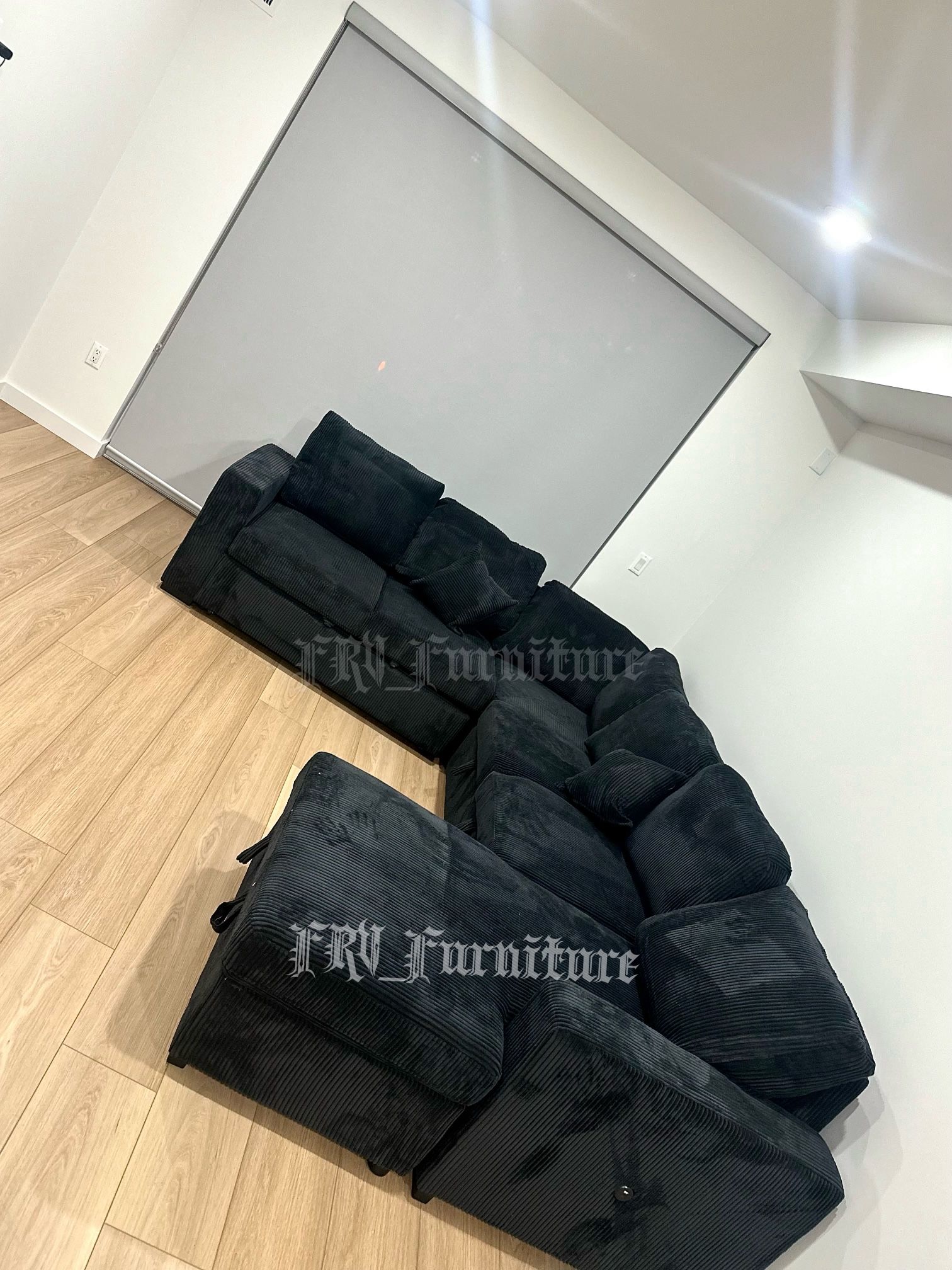New Black Sectional