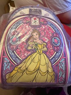 Belle Beauty and the Beast Stained Glass Loungefly Minibackpack