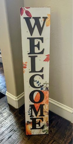 Lighted Fall Welcome Porch Sign