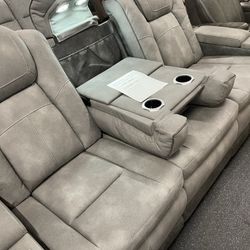 Power Reclining Sofa & Power Reclining Love Seat On Sale( Water Proof Fabric) 