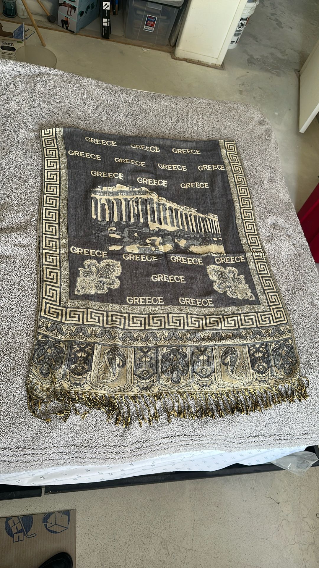 Pashmina Shawl Scarf Athens Paisley 69"x 27" Brown Color